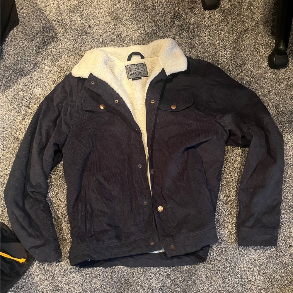 Brooklyn Cloth Navy Sherpa Corduroy Jacket